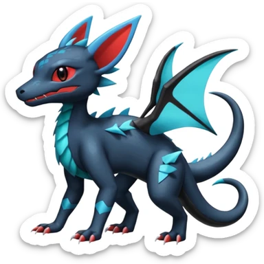 Shiny Salandit-Salamence-Umbreon-Trico-Noivern-Noibat-Hybrid (Full body) sticker