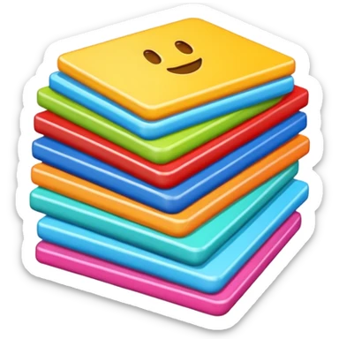 Many photos in one stack sticker