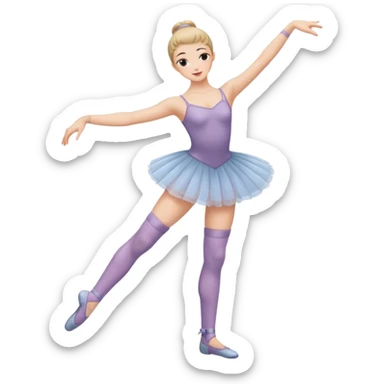 Ballet dancer in over the knee socks sticker