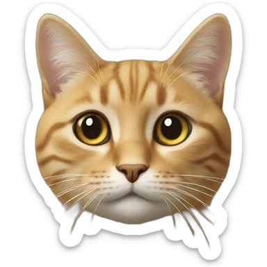 Un chat qui fait caca sticker