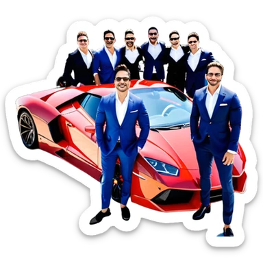 Speakers: Grant Cardone, Tai Lopez, Josh Madrid, Alex Hormozi, Iman Gadzhi, Daniel G, Branden Condy, Patrick Bet-David, Dan Henry, Luke Belmar, Shelby Sapp, Leila Hormozi, Tefi Valenzuela, business, influencers, friends, rich millionaire success lifestyle, private jet , supercars, success, sales sticker