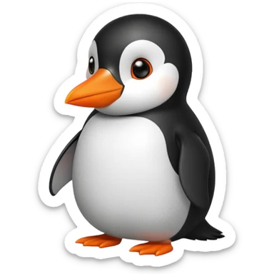 Cute penguin giving kisses sticker