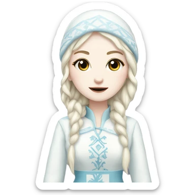 pale skin Snow Maiden full body sticker