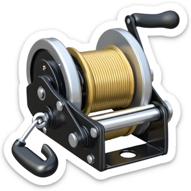 a black and silver Antal 48 2-Speed Self-Tailing Aluminium Winch sticker