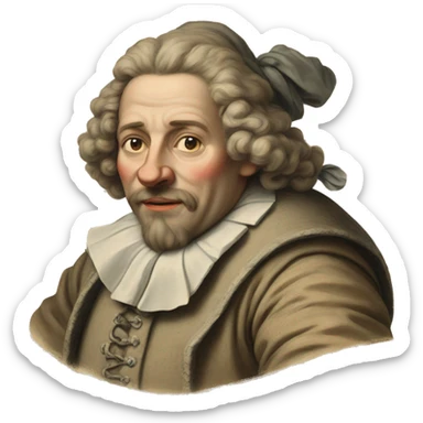 dutch man 17th century ok sign sticker