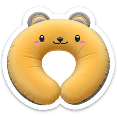 A plush travel pillow with gentle cushioning that wraps comfortably around the neck. sticker