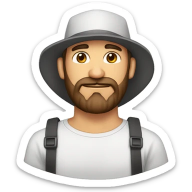 Hombre trigueño fuerte de 30 años con barba y gorra ojos cafes  sticker