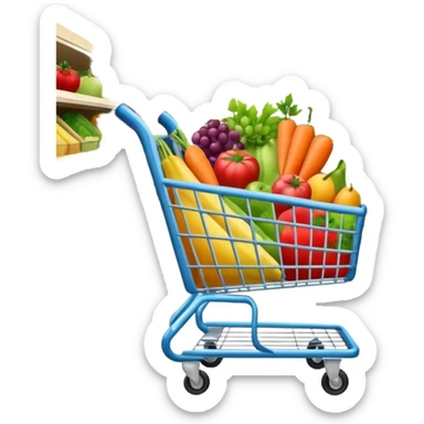create me an image for a vertical in my super app, Grocery sticker