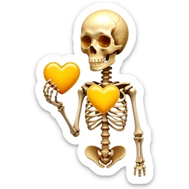 Aged cheese, egg yolk, natto, and chicken liver emitting golden key-shaped lights that direct calcium particles toward bones and away from arteries. The skeleton glows where the calcium is properly deposited, while a heart remains clear and healthy, showing vitamin K2's dual role. sticker