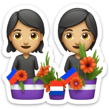 florist and Armenian flag sticker