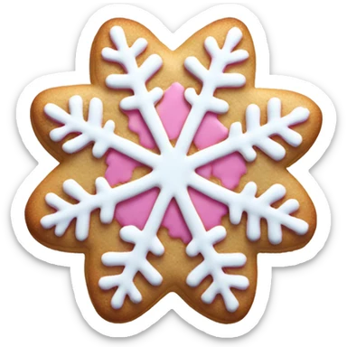 pink snowflake cookie  sticker