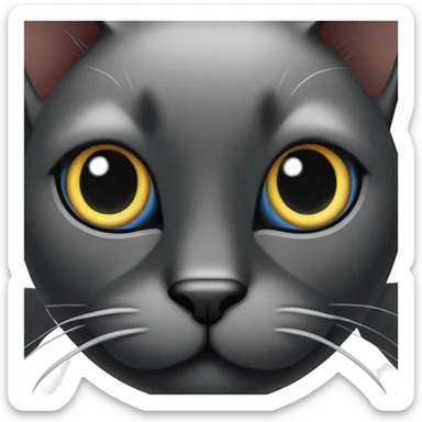 Black cat with hypnotic eyes sticker