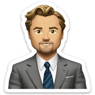 Leonardo DiCaprio in 'The Wolf of Wall Street' during the 'Sell Me This Pen' scene sticker