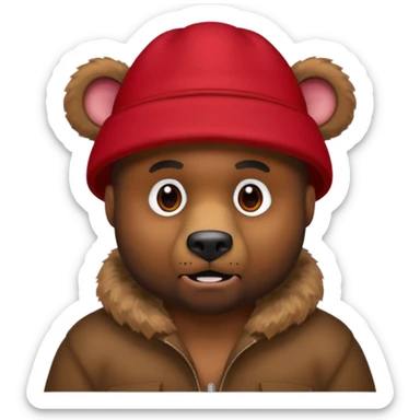 kanye west bear man sticker