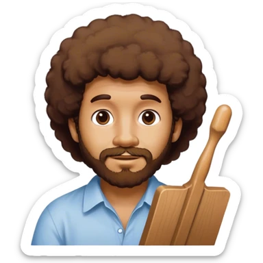 bob ross doing the griddy sticker