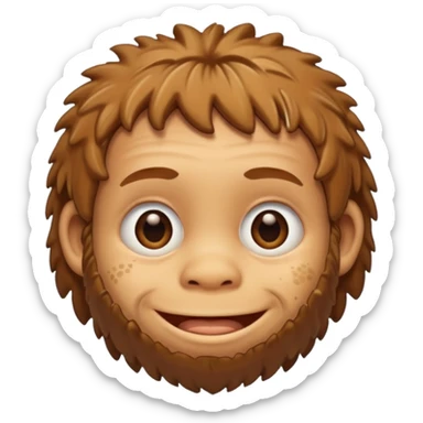 cartoon baby Neanderthal crawling emoji sticker