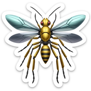 Vikavolt-Beedrill-Genesect-fusion sticker