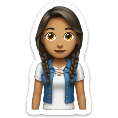 colombian girl sticker