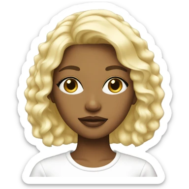 blonde girl with haute Culture  sticker