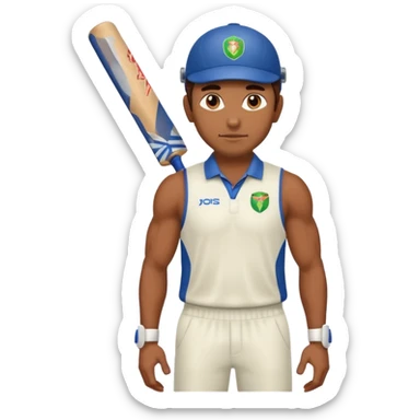Brown Male Cricket sticker