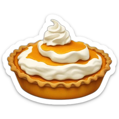 pumpkin pie with cream sticker