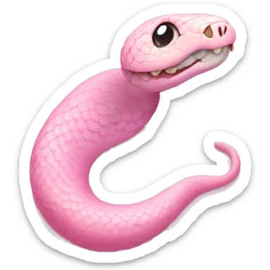 Pastel pink snake  sticker