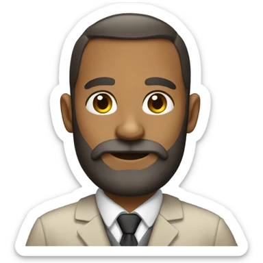 A teacher with a lock beard sticker