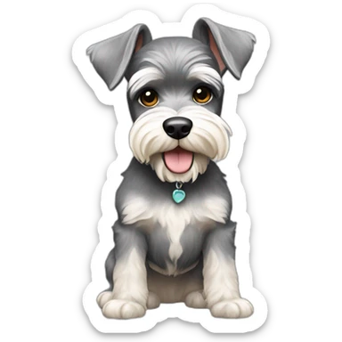 Miniature Schnauzer sunny sticker