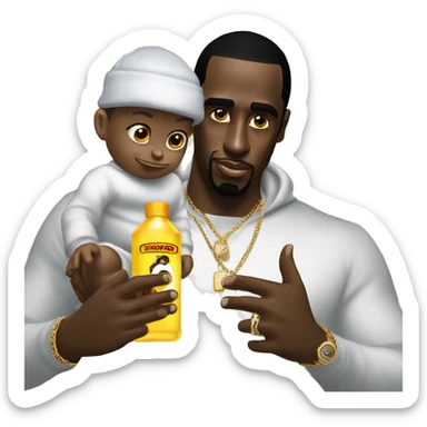 P Diddy and baby oil sticker