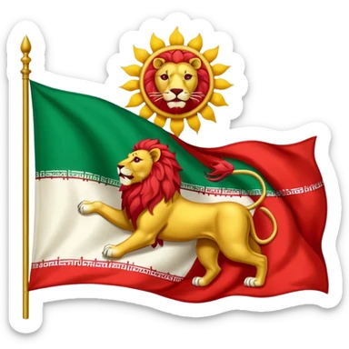 the old iranian flag sticker