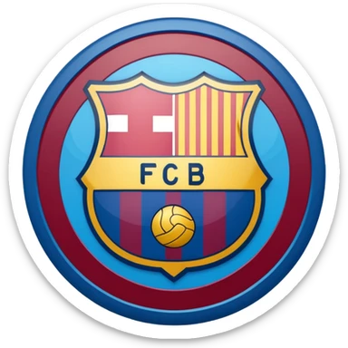 Make a logo of fc Barcelona football team sticker