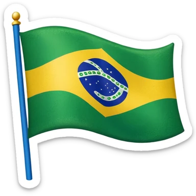Brazil flag sticker