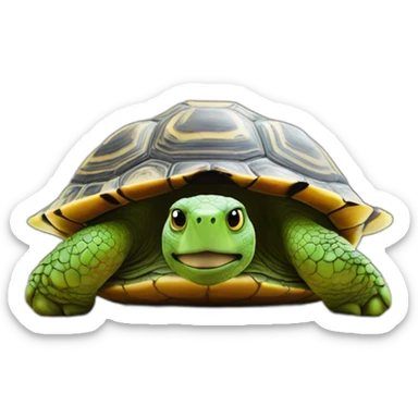 Une outre sur une tortue sticker