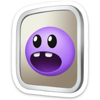 quelqu'un de brun devant un miroir qui fait une grimace sticker