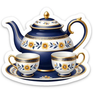 Bridgerton Inspired Emoji : Tea Set – A delicate teacup or teapot, for the countless tea scenes and gossip sessions. sticker