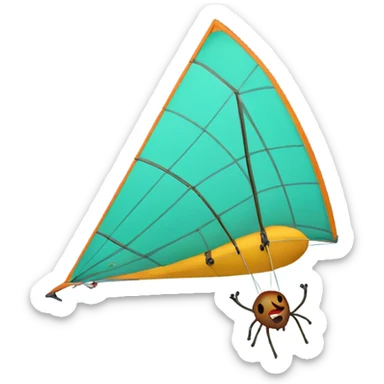 A tick insect hang gliding sticker