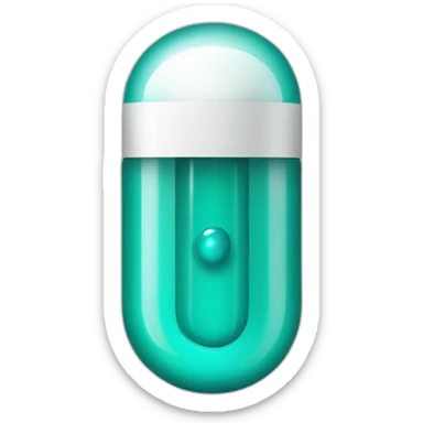 teal capsule pill sticker