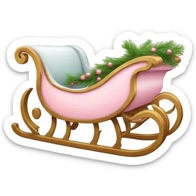 light pink sleigh sticker