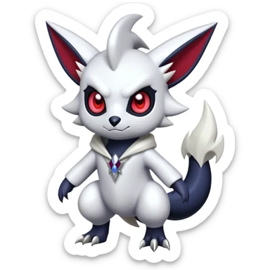 Shiny Dark Edgy Cute Absol-Noibat-Zangoose-Hybrid (Full body) sticker
