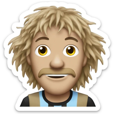 Worzel gummage wearing a Manchester City shirt  sticker