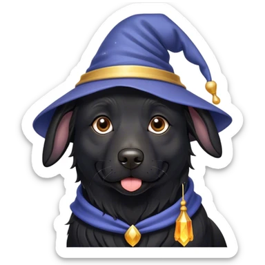 black dog Wizard sticker