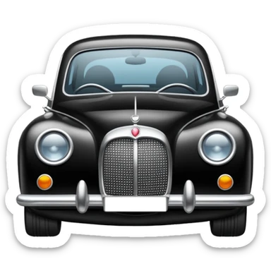 Crée-moi une voiture noire, berline, très classe sticker