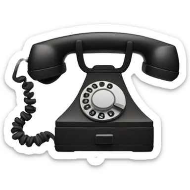 A rotary telephone used a a weapon. sticker