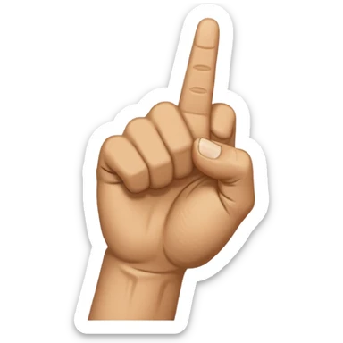 Backside of the Fist with the pointer finger knuckle up sticker