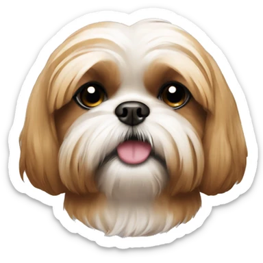 Caramel colored shih tzu dog sticker