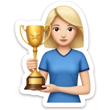 generate an emoji for this phrase, Start strong to earn trust and be noticed. End strong to be remembered. make it a female sticker