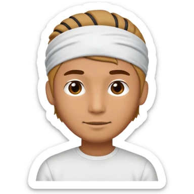 men with hairband sticker