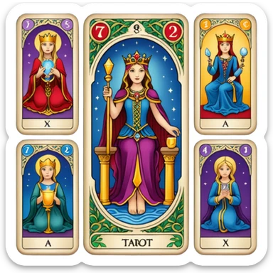 A deck of tarot cards sticker