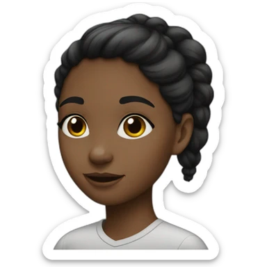 girl-black hear sticker