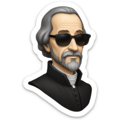 Reformer John Calvin with sunglasses sticker